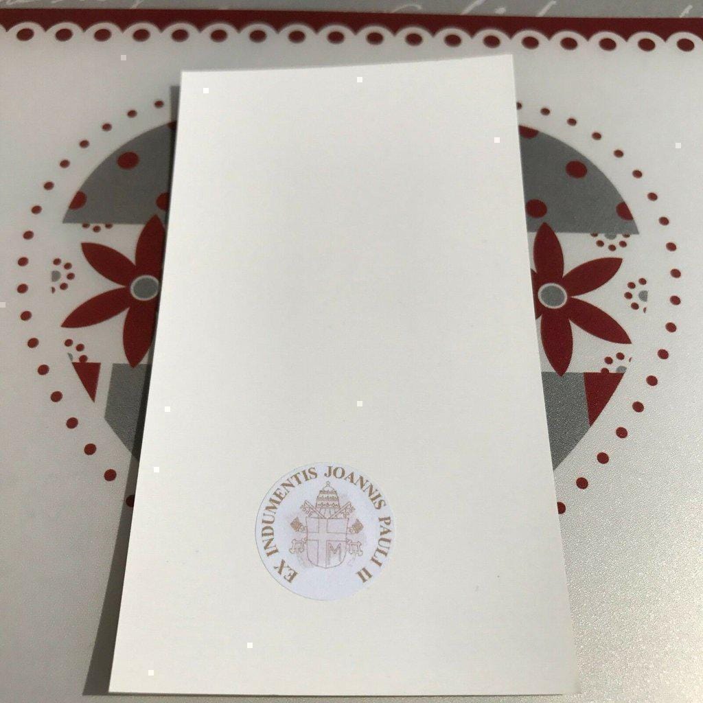 Pope St. John Paul Ii Holy Card W/ Second Class Relic - Nun Estate | Catholically