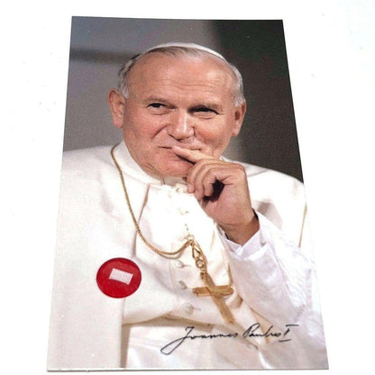 Pope St. John Paul Ii Holy Card W/ Second Class Relic - Nun Estate | Catholically