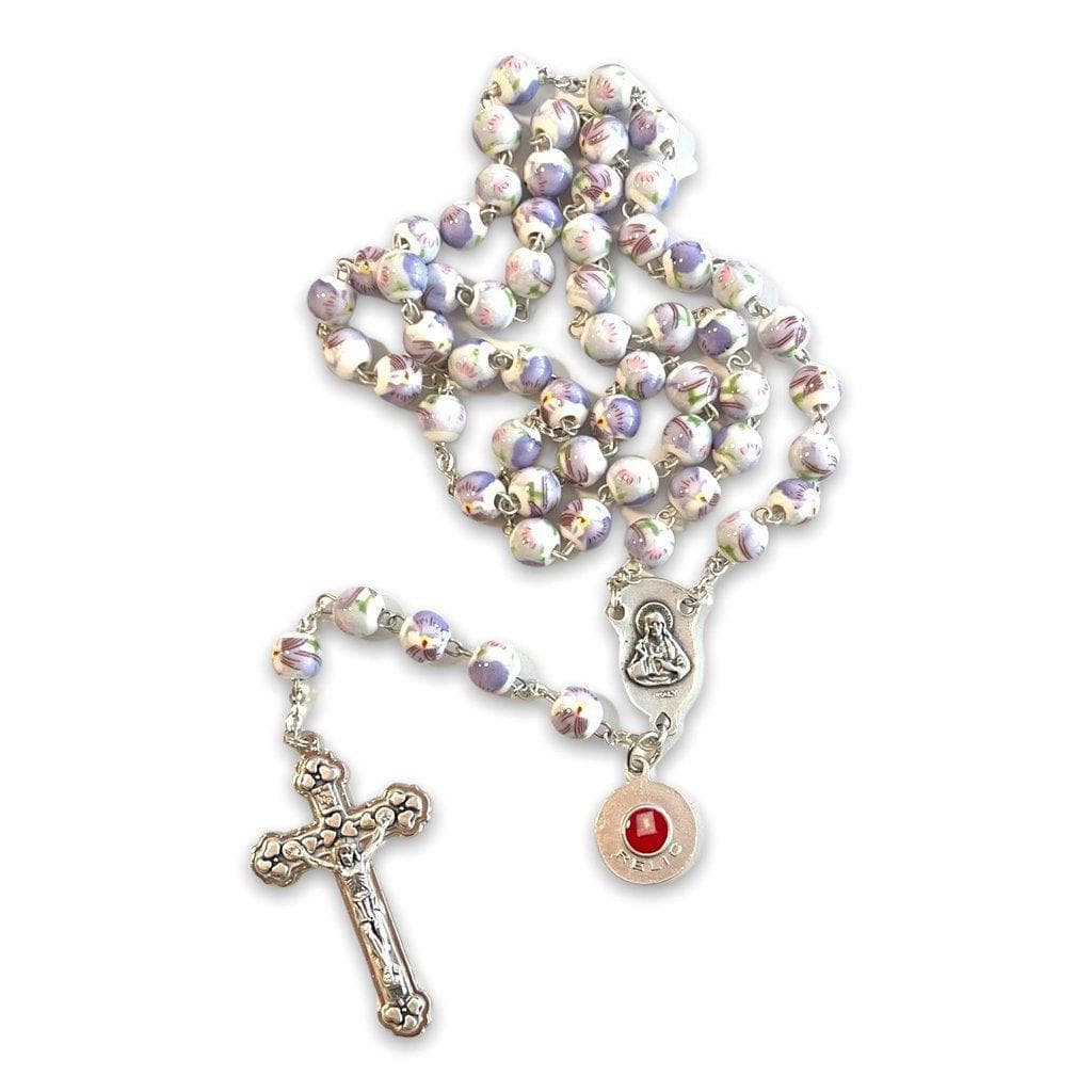 Purple St. JPII Ceramic Rosary - Catholic Prayer Beads - Blessed by Pope | Catholically