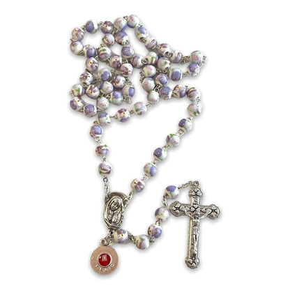 Purple St. JPII Ceramic Rosary - Catholic Prayer Beads - Blessed by Pope | Catholically