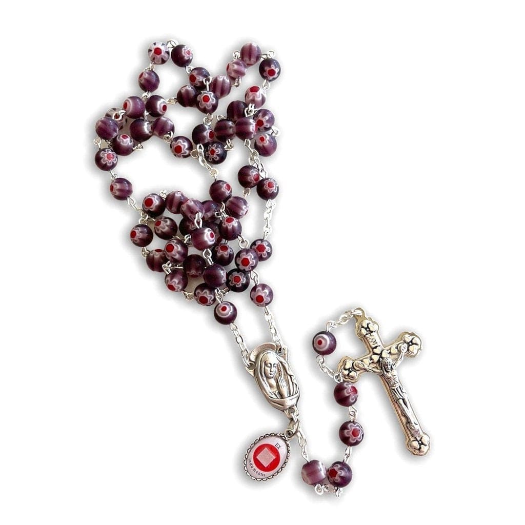Purple Venetian Glass Murrina - St. John Paul II Relic Rosary | Catholically