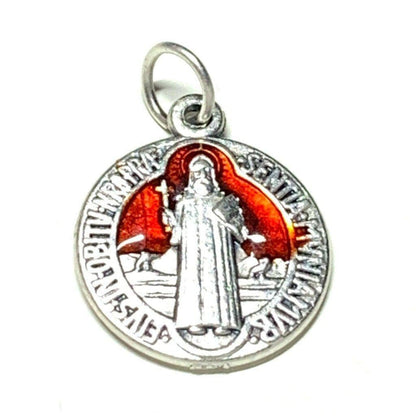 Red St. Benedict 1" Medal Pendant Medalla-Catholic Exorcism -Blessed By Pope | Catholically