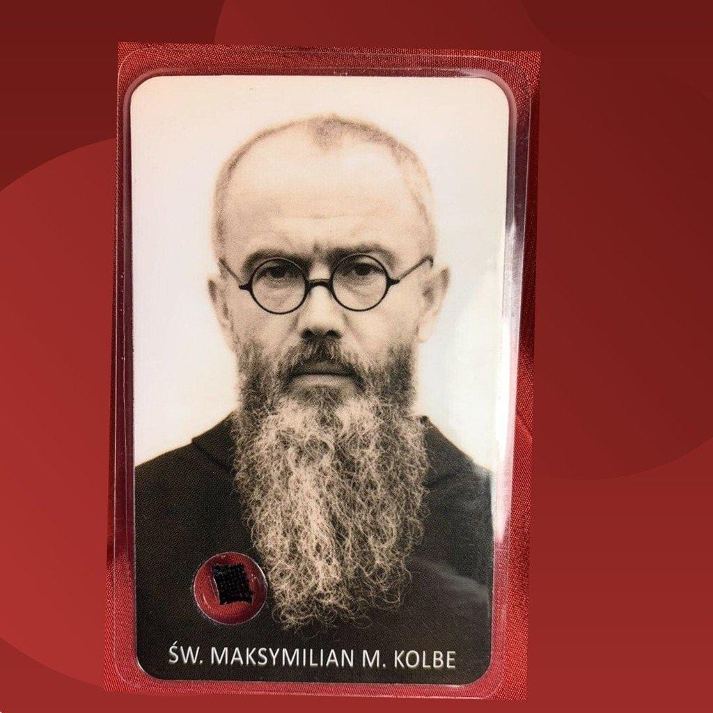 Relic Card | Reliquary St. Maximilian Maria Kolbe Relic - Estate | Catholically