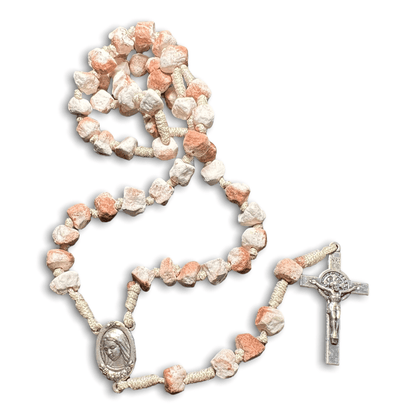 Rock Rosary w/ Relic from the Holy Ground of Medjugorje - Blessed By Pope | Catholically