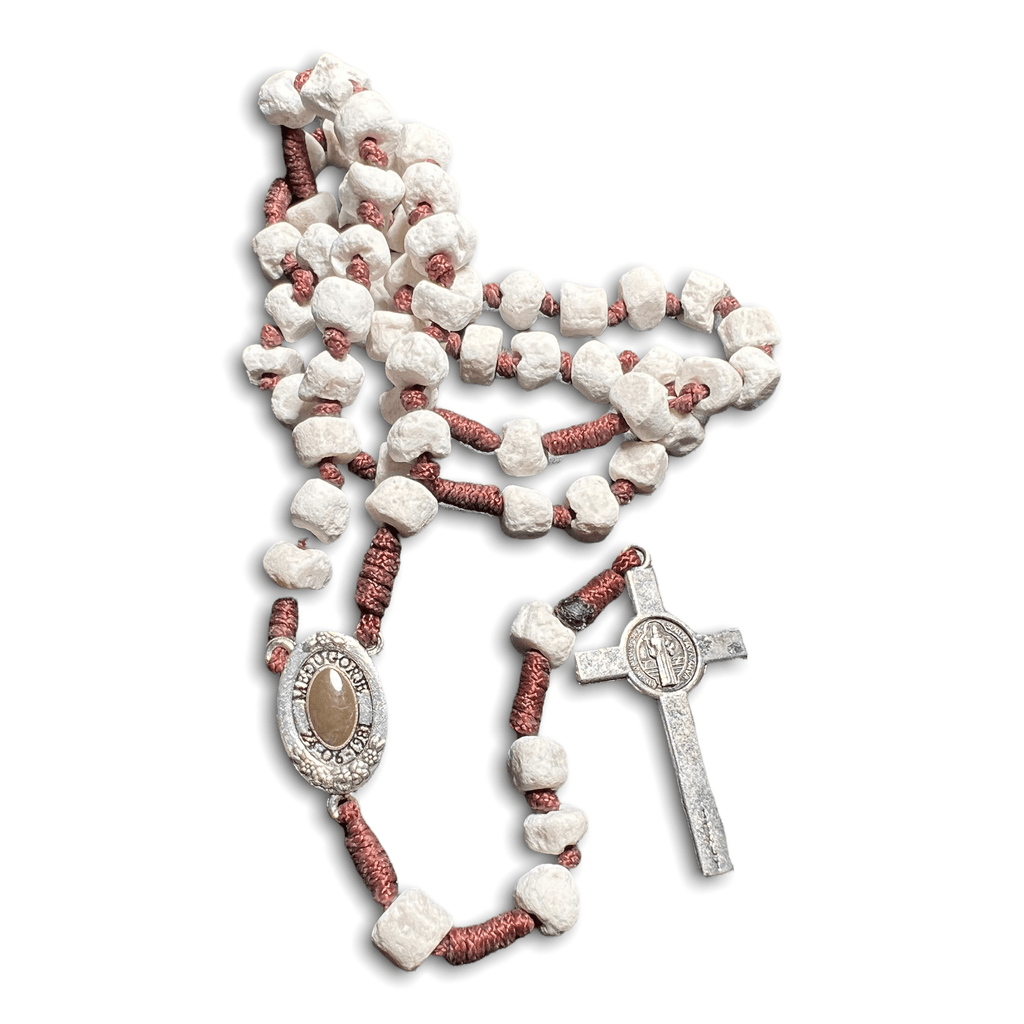Rock Rosary w/ Relic from the Holy Ground of Medjugorje - Blessed By Pope | Catholically