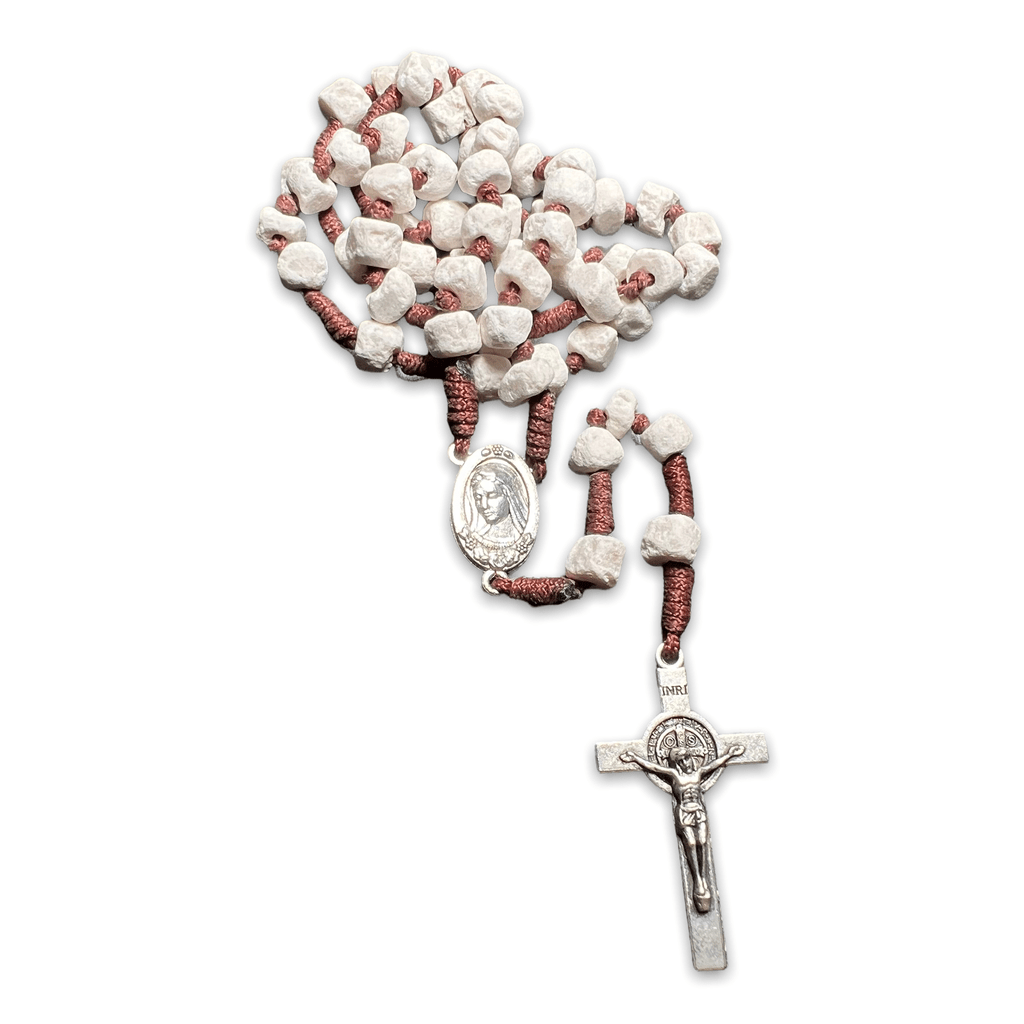 Rock Rosary w/ Relic from the Holy Ground of Medjugorje - Blessed By Pope | Catholically