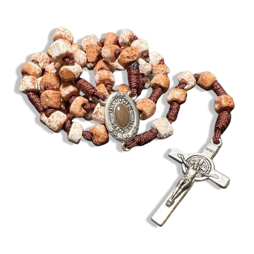 Rock Rosary w/ Relic from the Holy Ground of Medjugorje - Blessed By Pope | Catholically