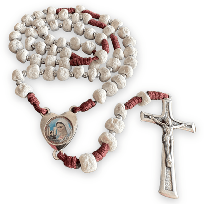 Rock Rosary w/ Relic from the Holy Ground of Medjugorje - Blessed By Pope | Catholically
