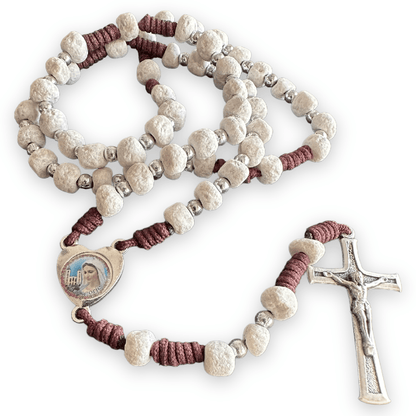 Rock Rosary w/ Relic from the Holy Ground of Medjugorje - Blessed By Pope | Catholically