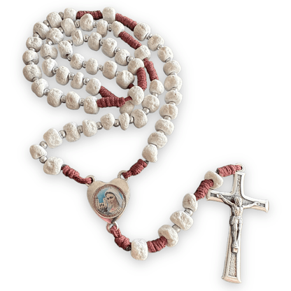 Rock Rosary w/ Relic from the Holy Ground of Medjugorje - Blessed By Pope | Catholically