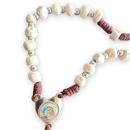Rock Rosary w/ Relic from the Holy Ground of Medjugorje - Blessed By Pope | Catholically