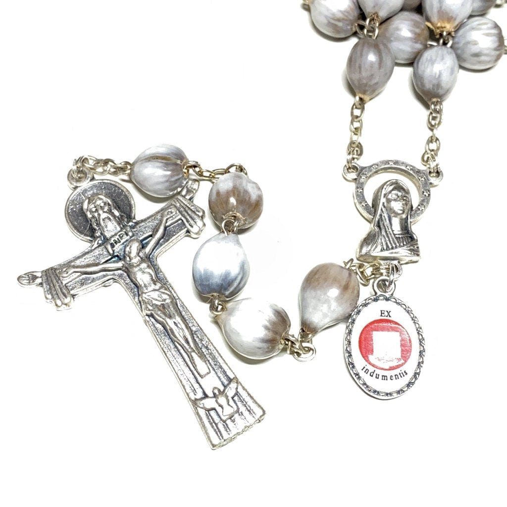 Rosary Job's Tears w/Relic Medal of St.John Paul II - Blessed 04-27 Canonization | Catholically