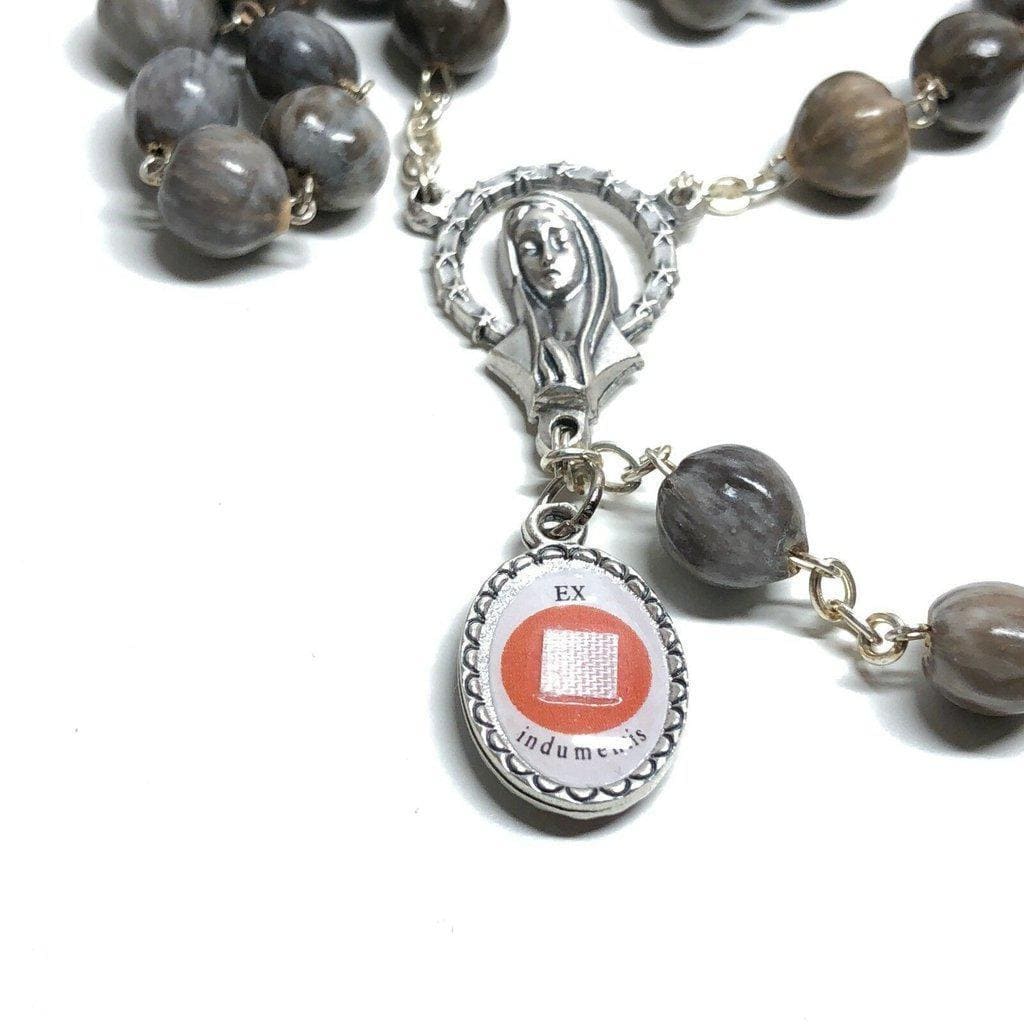 Rosary Job's Tears w/Relic Medal St.John Paul II - Blessed 04-27 Canonization | Catholically
