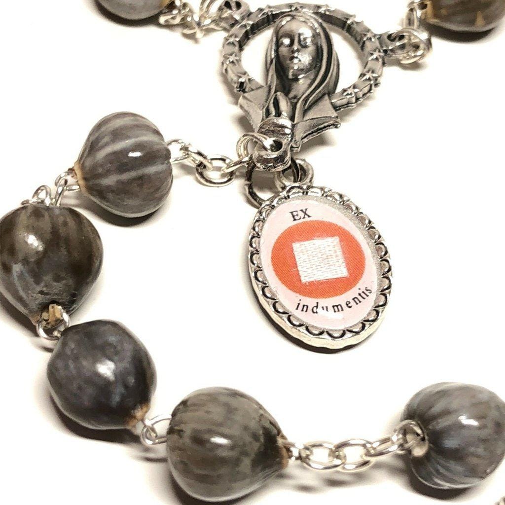 Rosary Job's Tears w/Relic Medal St.John Paul II - Blessed 04-27 Canonization | Catholically