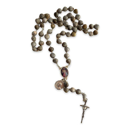 Rosary Job's Tears w/Relic Medal St.John Paul II - Blessed 04-27 Canonization | Catholically