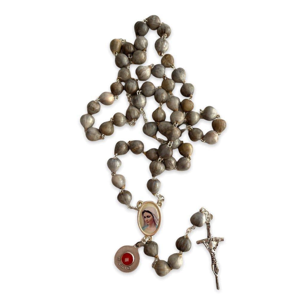 Rosary Job's Tears w/Relic Medal St.John Paul II - Blessed 04-27 Canonization | Catholically
