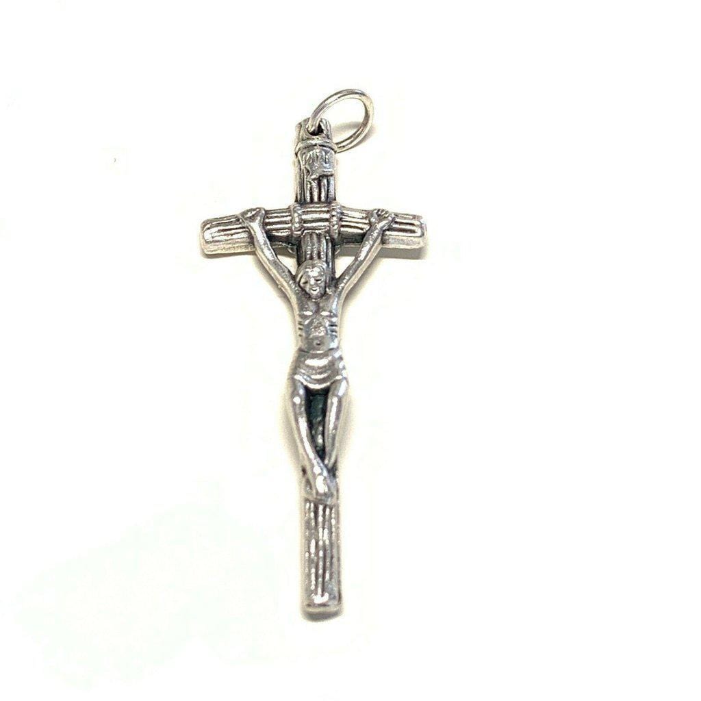 Rosary Parts - Cross - 2x Crucifix  - Blessed by Pope - JPII | Catholically