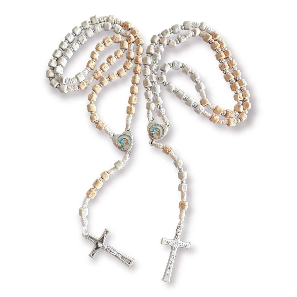 Rosary w/ Relic Rocks from The Holy Ground Of Medjugorje - Blessed By Pope | Catholically