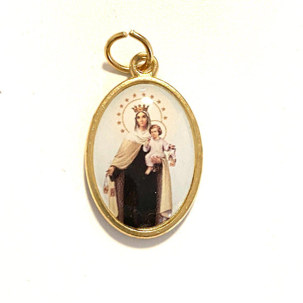Sacred Heart of Jesus and Our Lady of Carmel   Medal Pendant | Catholically