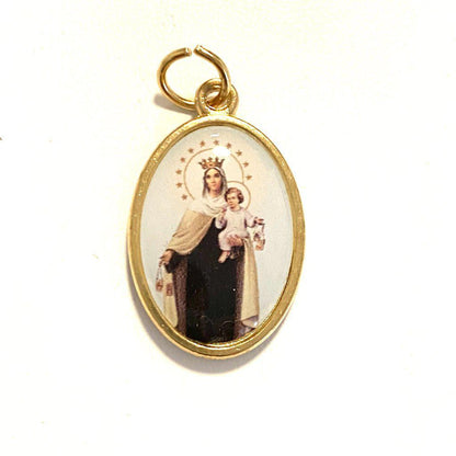 Sacred Heart of Jesus and Our Lady of Carmel   Medal Pendant | Catholically