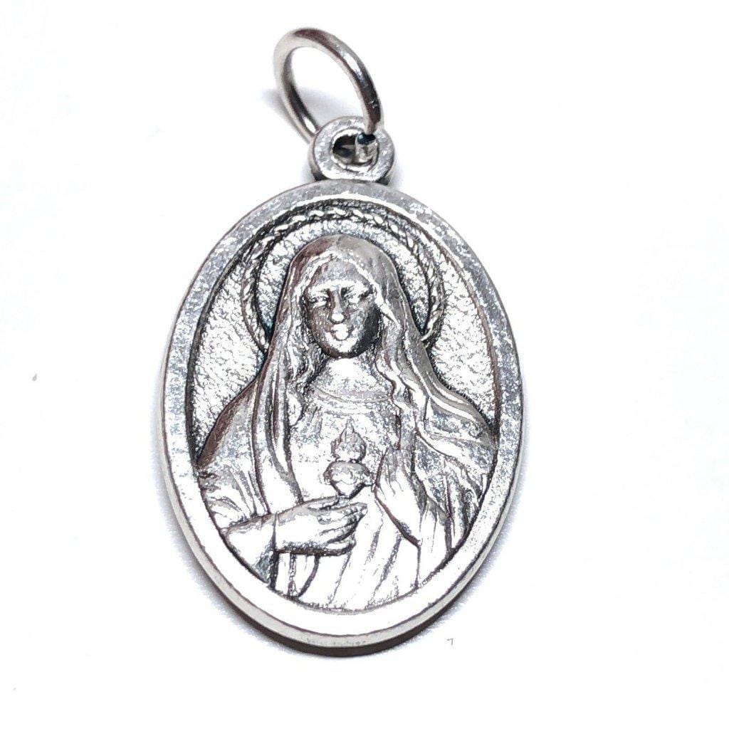Sacred Heart Of Jesus - Scapular Medal - Pendant Charm Blessed By Pope | Catholically