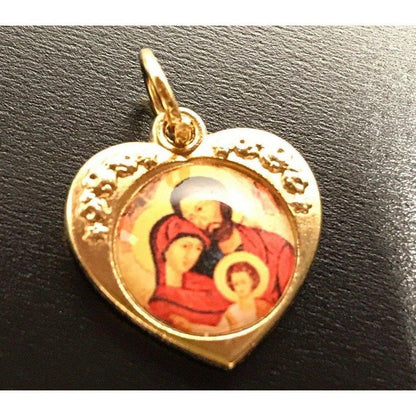 Sacred Holy Family Brass Medal - Lovely Pendant - Charm - Blessed By Pope | Catholically