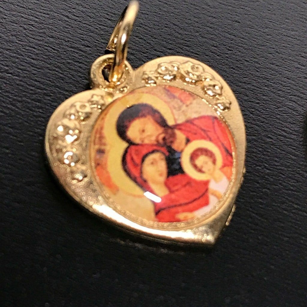 Sacred Holy Family Brass Medal - Lovely Pendant - Charm - Blessed By Pope | Catholically