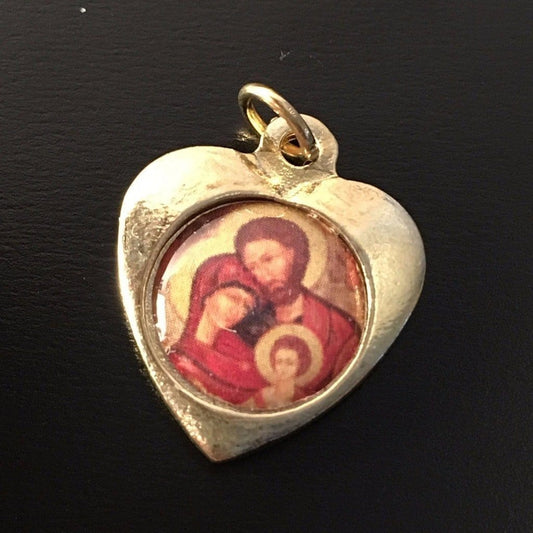 Sacred Holy Family Brass Medal - Lovely Pendant - Charm - Blessed By Pope | Catholically