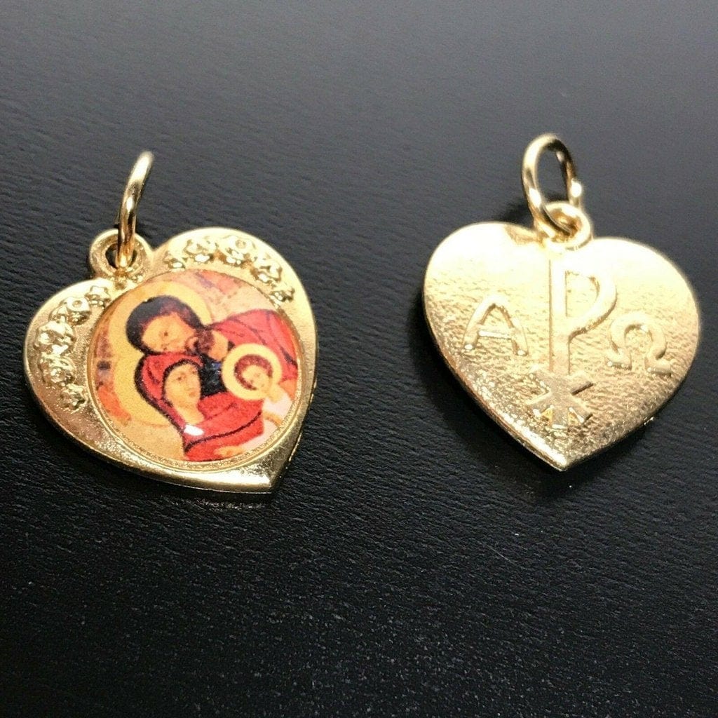 Sacred Holy Family Brass Medal - Lovely Pendant - Charm - Blessed By Pope | Catholically