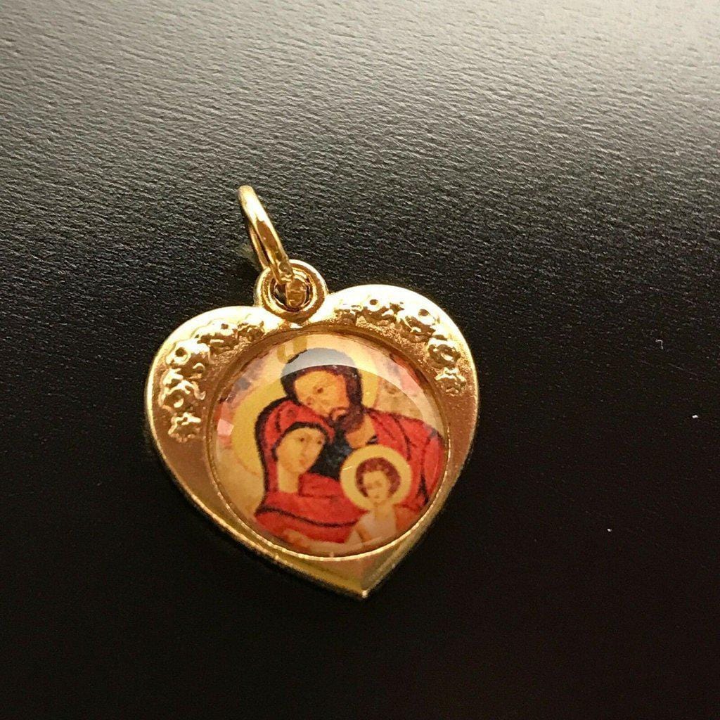 Sacred Holy Family Brass Medal - Lovely Pendant - Charm - Blessed By Pope | Catholically