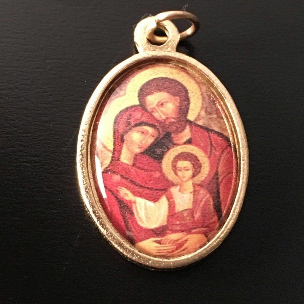 Sacred Holy Family Brass Medal - Pendant - Catholic Charm - Blessed By Pope | Catholically