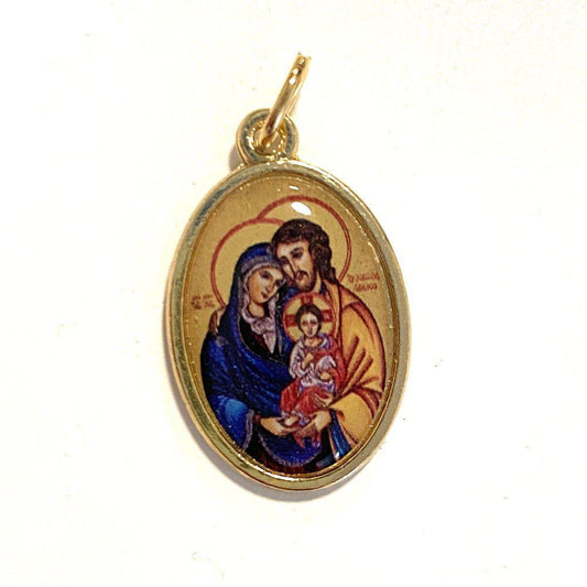 Sacred Holy Family Brass Medal - Pendant - Catholic Charm - Blessed By Pope | Catholically