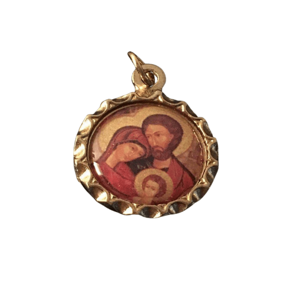 Sacred Holy Family Brass Medal - Pendant - Charm - Blessed By Pope | Catholically