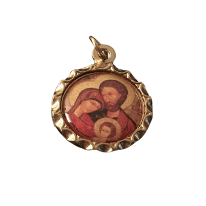 Sacred Holy Family Brass Medal - Pendant - Charm - Blessed By Pope | Catholically