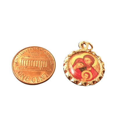 Sacred Holy Family Brass Medal - Pendant - Charm - Blessed By Pope | Catholically