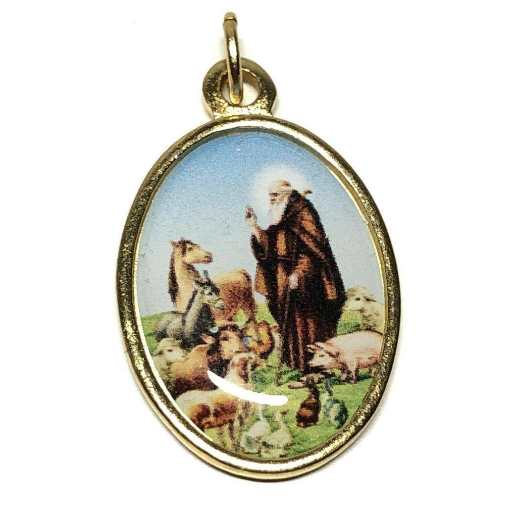 Saint Anthony The Abbot -Medal -Pendant -Medalla - Catholic Religious Charm | Catholically