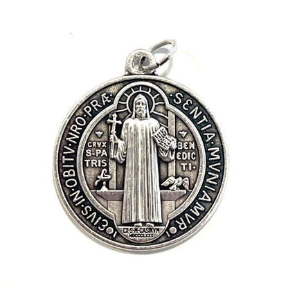 Saint Benedict 1" 1/4 Medal   Catholic Exorcism  Blessed By Pope | Catholically