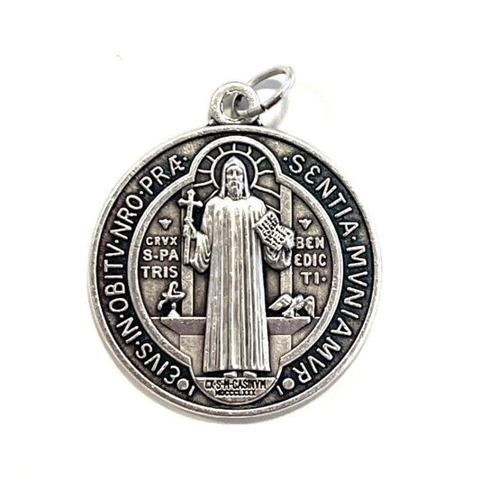 Saint Benedict 1" 1/4 Medal   Catholic Exorcism  Blessed By Pope | Catholically