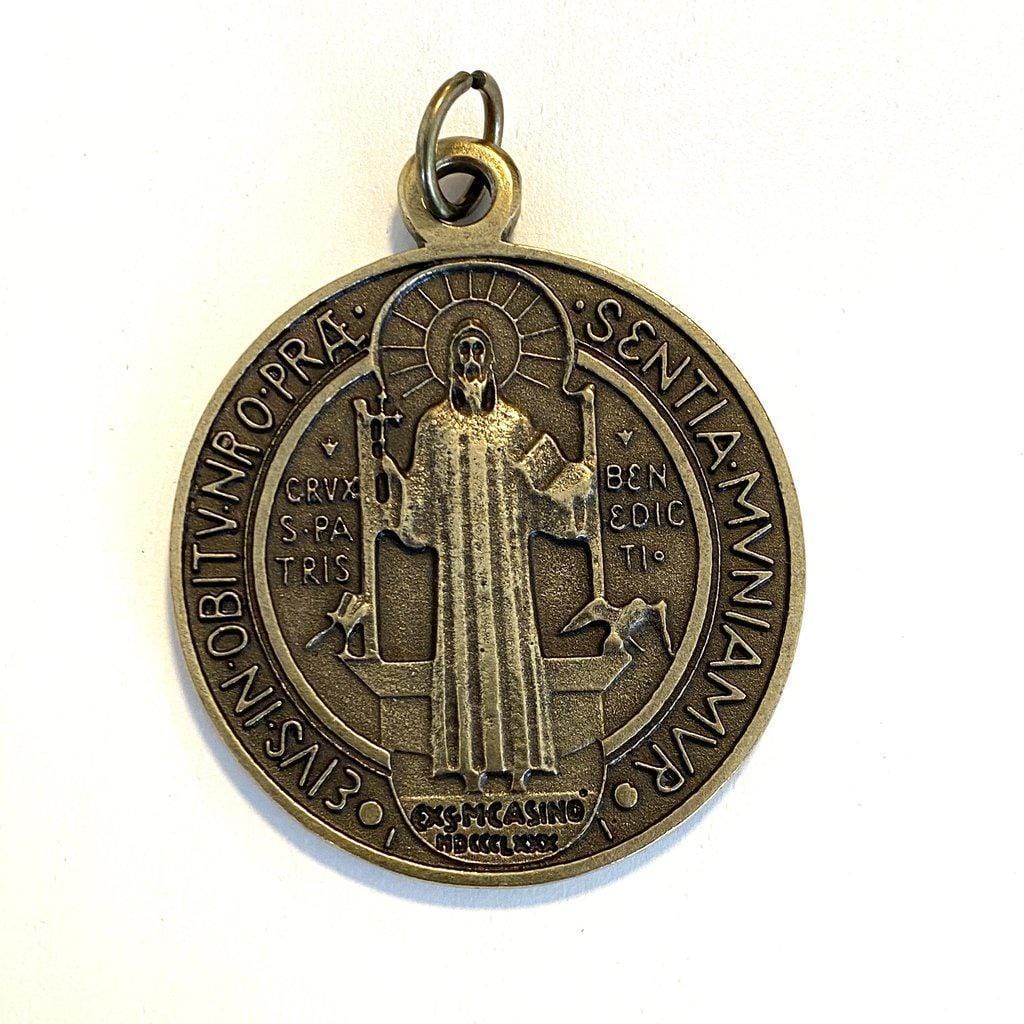 Saint Benedict 1 1/4" Medal -Exorcism - Medalla De San Benito Blessed By Pope | Catholically