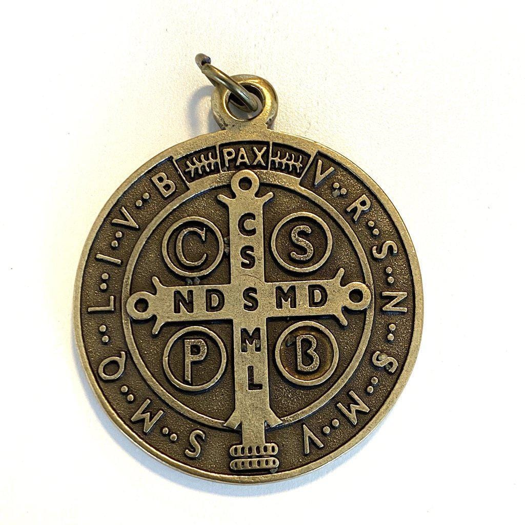 Saint Benedict 1 1/4" Medal -Exorcism - Medalla De San Benito Blessed By Pope | Catholically