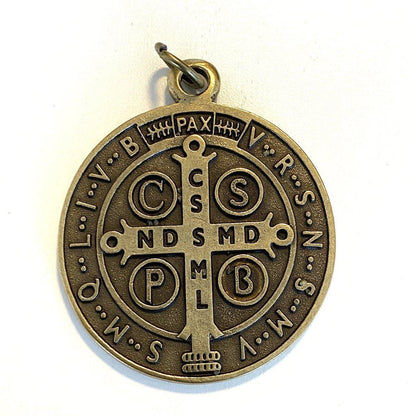 Saint Benedict 1 1/4" Medal -Exorcism - Medalla De San Benito Blessed By Pope | Catholically
