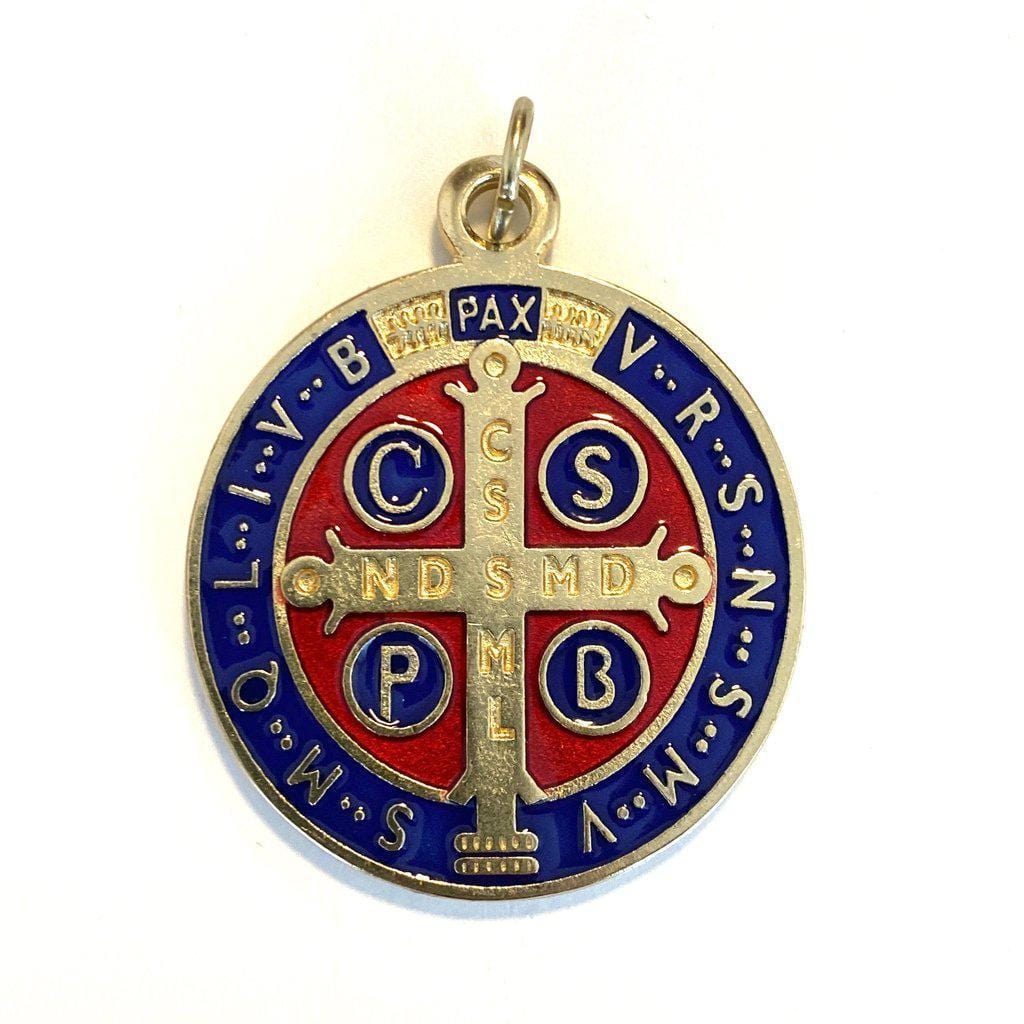 Saint Benedict 1" 3/4 Medal - Exorcism - Medalla De San Benito Blessed By Pope | Catholically
