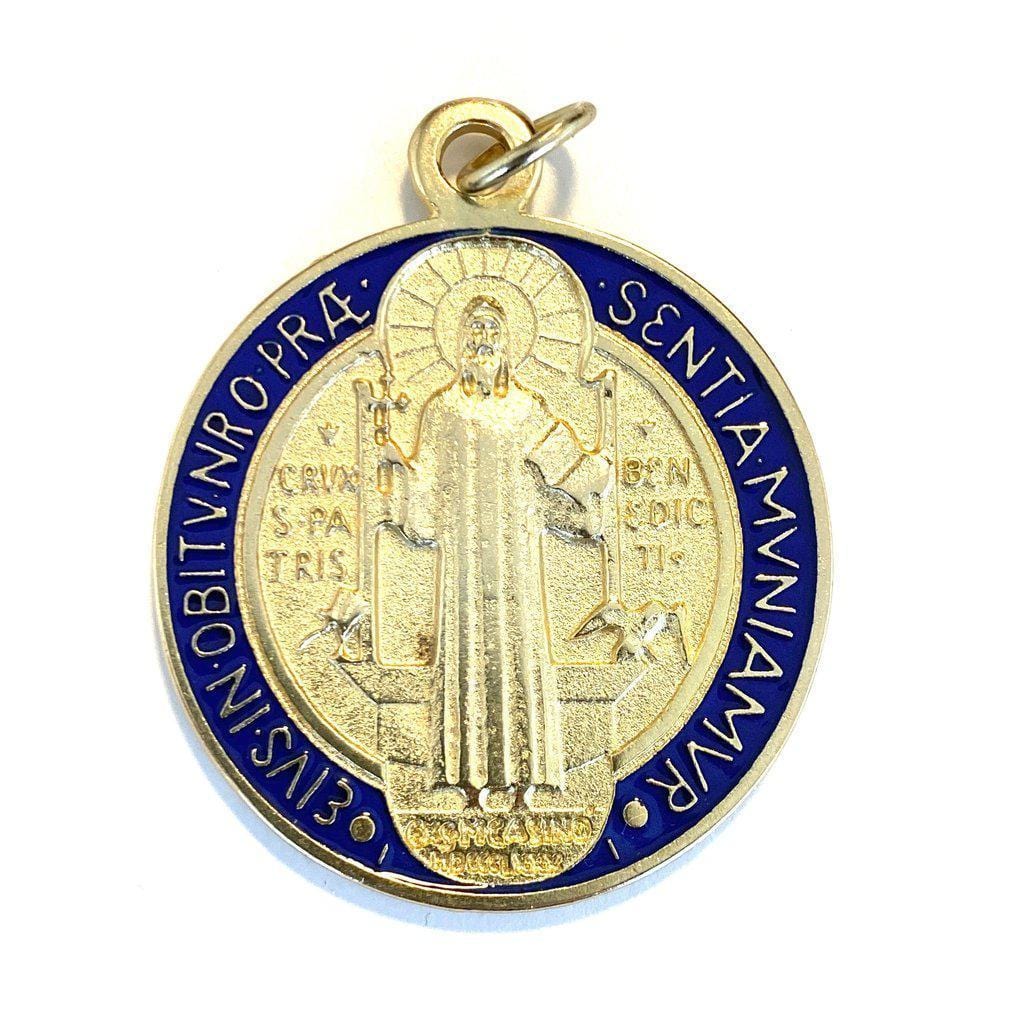 Saint Benedict 1" 3/4 Medal - Exorcism - Medalla De San Benito Blessed By Pope | Catholically