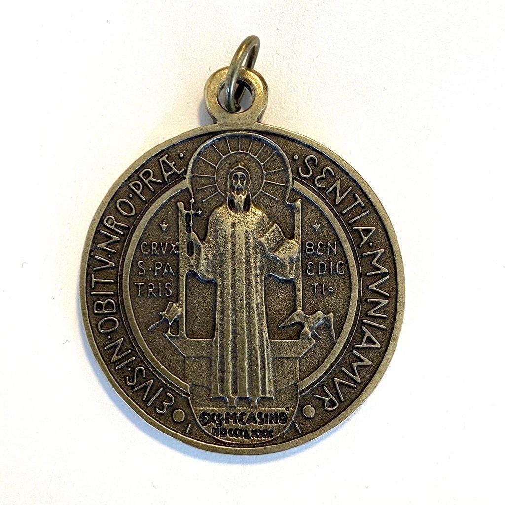 Saint Benedict 1 1/4" Medal -Exorcism - Medalla De San Benito Blessed By Pope | Catholically