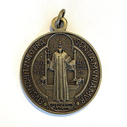 Saint Benedict 1 1/4" Medal -Exorcism - Medalla De San Benito Blessed By Pope | Catholically