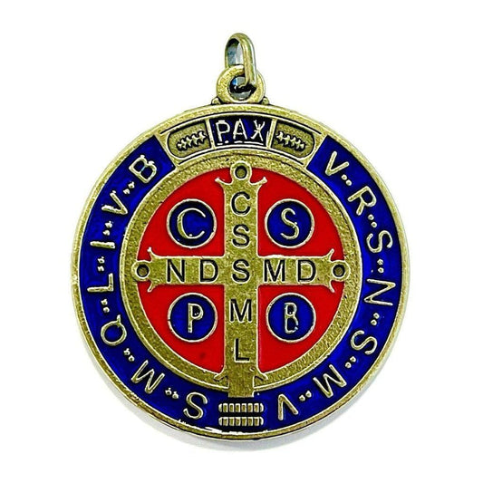 Saint Benedict 2" Medal - Exorcism - Medalla De San Benito Blessed By Pope | Catholically