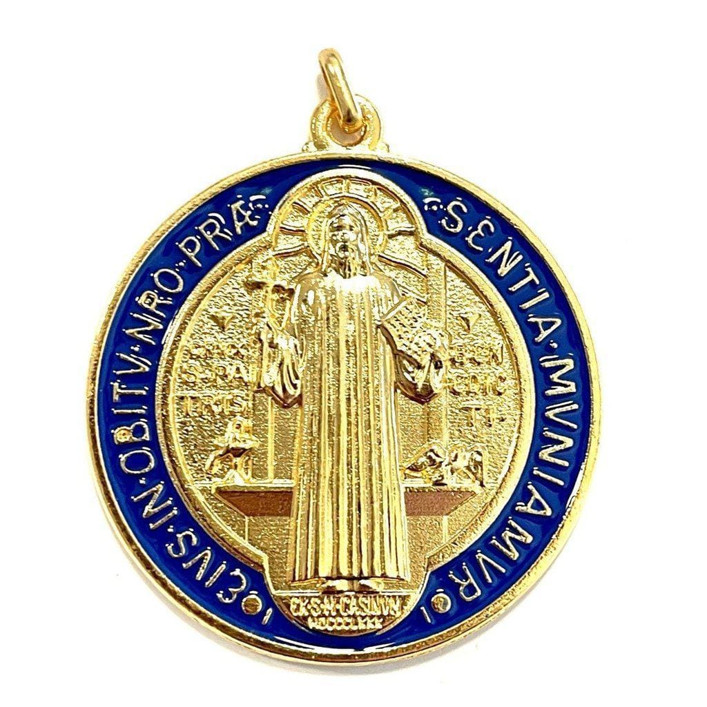 Saint Benedict 2" Medal - Exorcism - Medalla De San Benito Blessed By Pope | Catholically