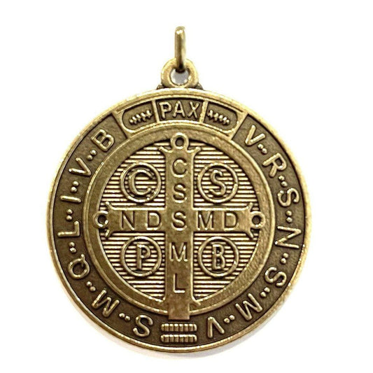 Saint Benedict 2" Medal -Exorcism - Medalla De San Benito Blessed By Pope | Catholically