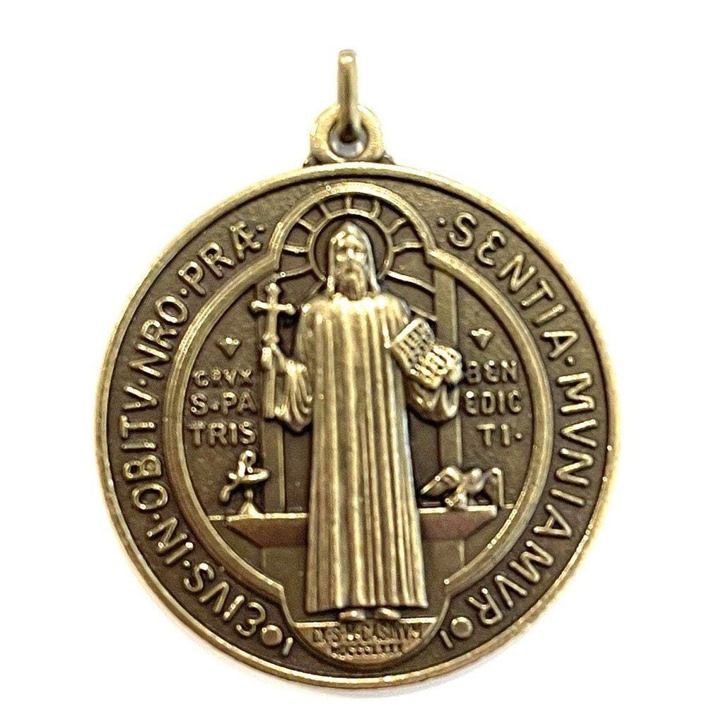 Saint Benedict 2" Medal -Exorcism - Medalla De San Benito Blessed By Pope | Catholically