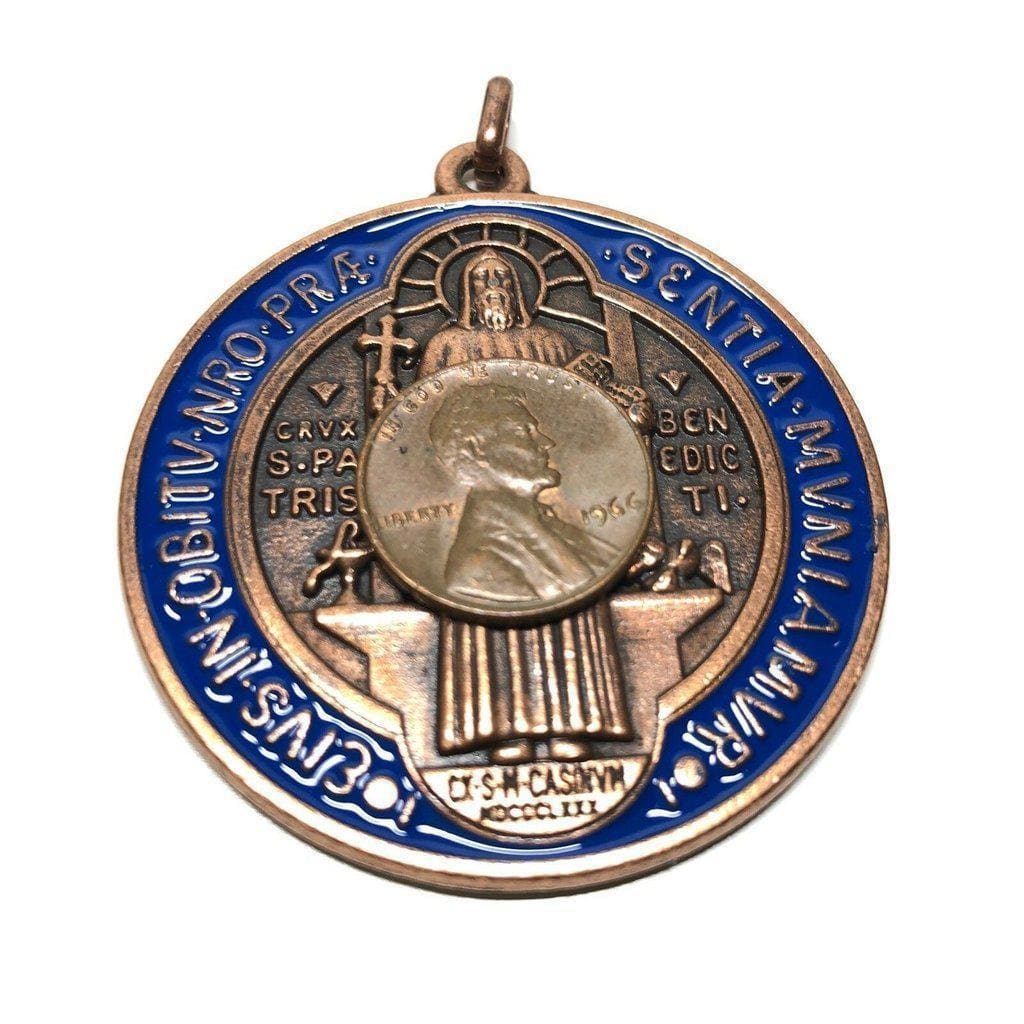 Saint Benedict 2" Medal   Exorcism   Medalla De San Benito Blessed By Pope | Catholically